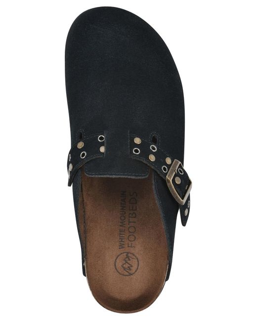 White Mountain Black Benben Footbeds Clogs