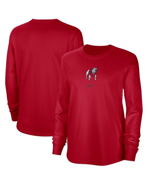 Nike Red Distressed Ohio State Buckeyes Vintage-like Long Sleeve T-shirt