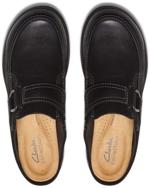 Clarks Black Carleigh Viola Round Toe Mules
