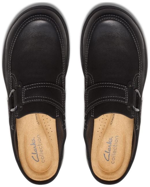 Clarks Black Carleigh Viola Round Toe Mules