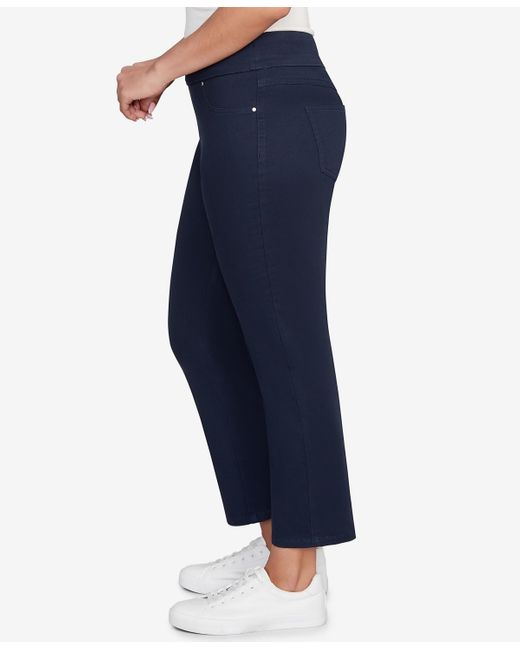 Ruby Rd Blue Petite Soft Denim Faux Pocket Pants