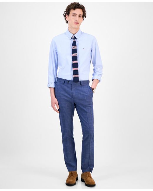 Tommy Hilfiger Blue Modern-fit Wool Th-flex Stretch Suit Separates Pant for men
