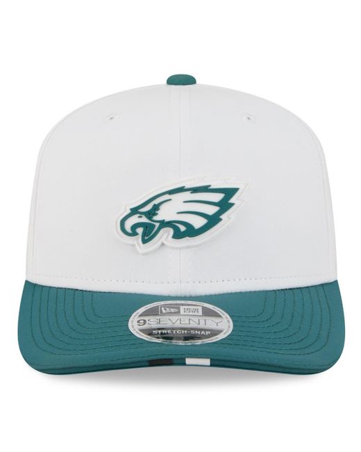 KTZ Blue White/midnight Green Philadelphia Eagles 2025 Nfl Training Camp 9seventy Adjustable Hat for men