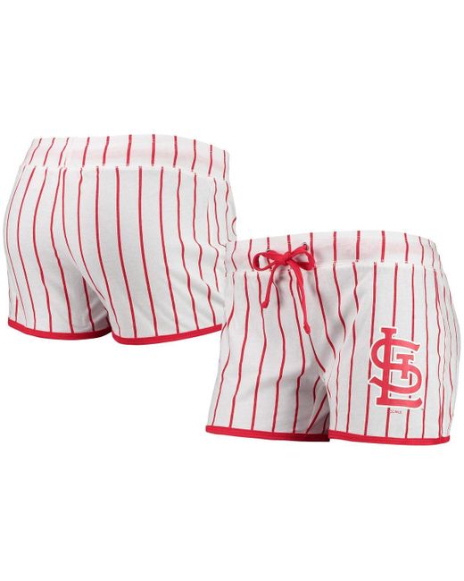 Concepts Sport Pink St. Louis Cardinals Vigor Pinstripe Sleep Shorts