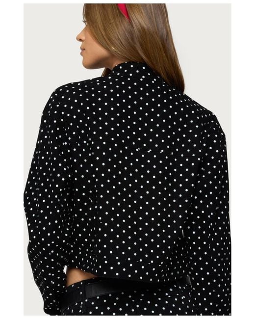 Edikted Black Tabitha Polka Dot Jacket
