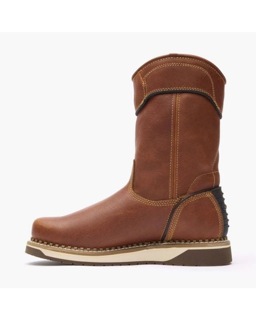 Georgia Boot Brown Amp Lt Wedge Pull On Work Boot for men
