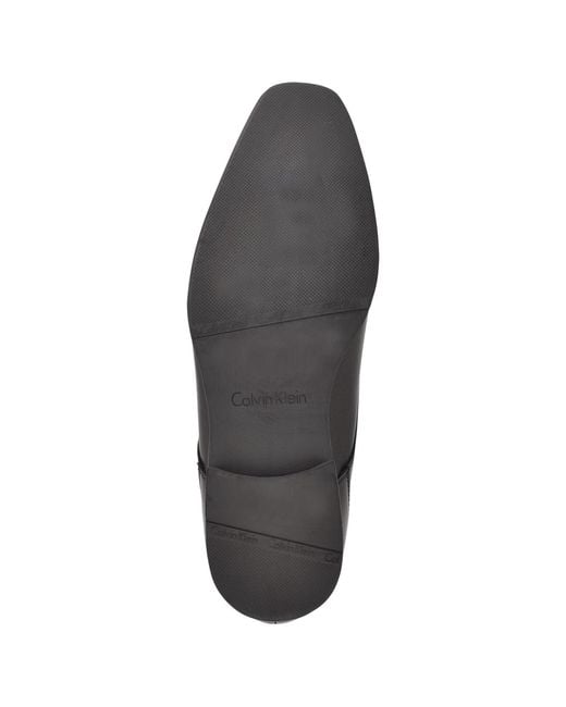 Calvin Klein Black Bram Leather Cap Toe Oxfords for men