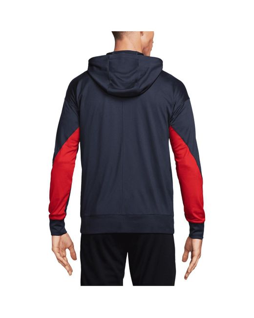 Nike Blue Usmnt 2024 Strike Full-zip Hoodie Track Jacket for men
