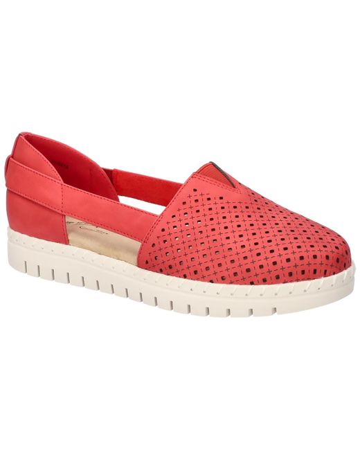 Easy Street Red Fedra Comfort Slip-on Flats