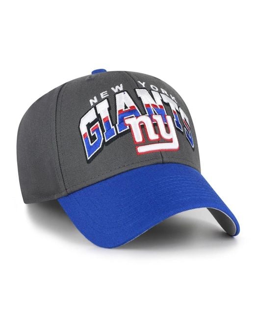 '47 Blue New York Giants Split Block Mvp Adjustable Hat for men