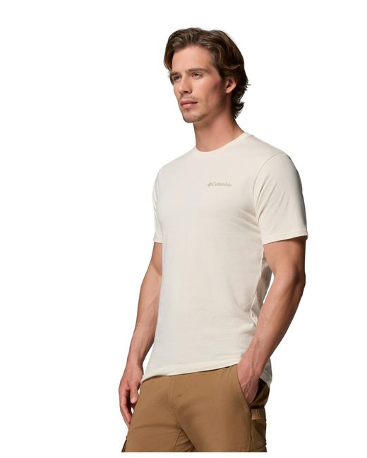 Columbia White Ted Graphic T-shirt for men