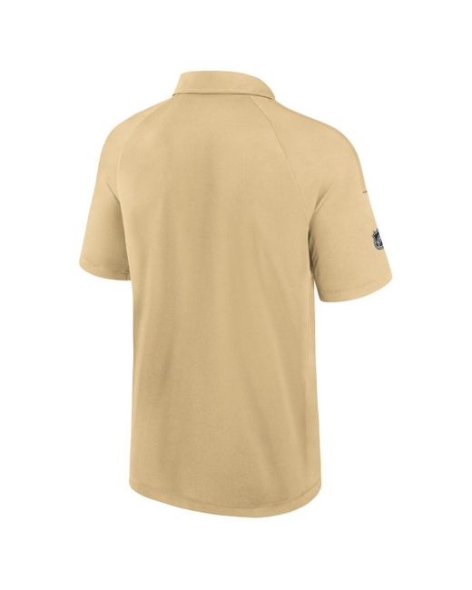 Fanatics Natural Vegas En Knights Authentic Pro Rink Raglan Polo Shirt for men