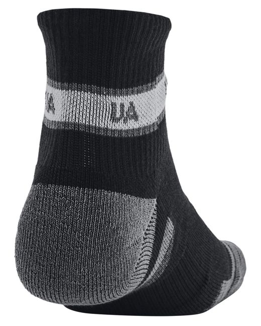 Under Armour Black Ua Performance Tech Quarter Socks for men