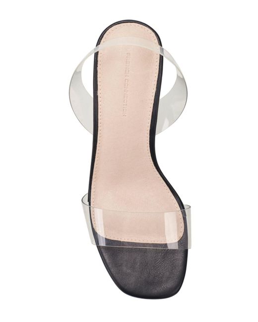 French Connection Tia Slingback Lucite Sandals in White | Lyst