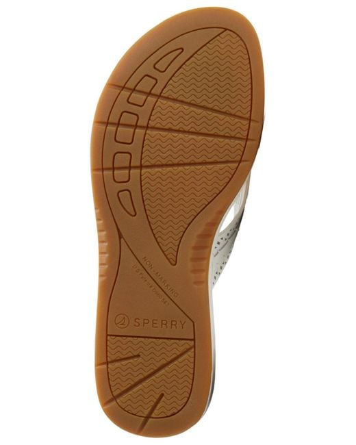 Sperry Top-Sider White Sea Fish Flip Flop Sandals