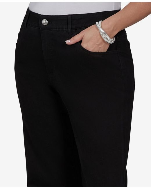 Ruby Rd Black Plus Size Mid-rise Flare Jeans