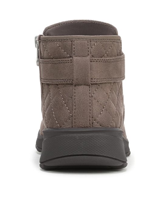 LifeStride Brown Gaze Washable Zipper Short Booties