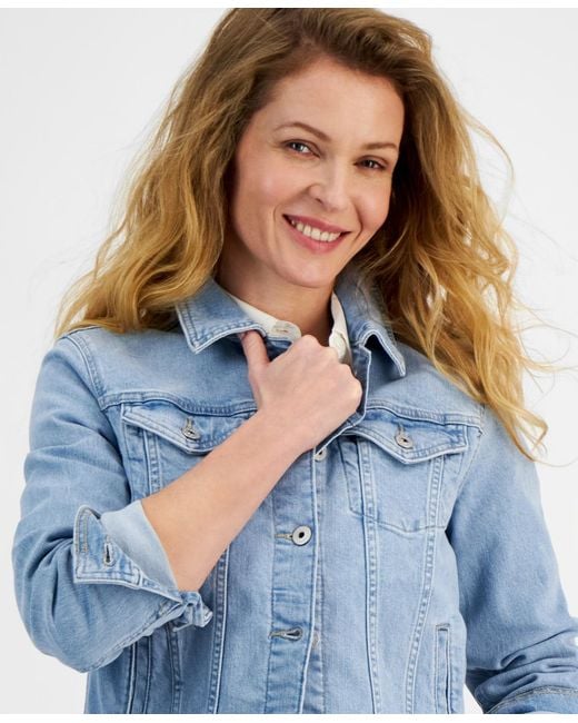 Style & Co. Blue Classic Denim Jacket