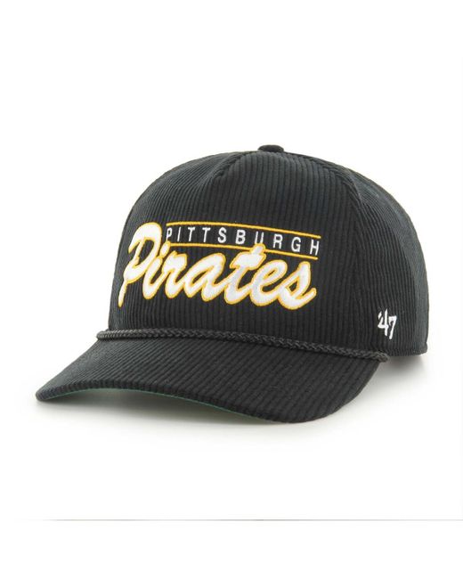 '47 Black Pittsburgh Pirates Corduroy Hitch Adjustable Hat for men