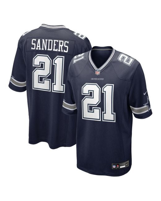 Nike Blue Deion Sanders Dallas Cowboys Team Retired Player Game Jersey for men