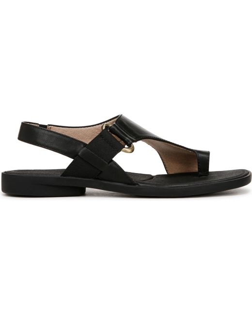 Naturalizer Black Freya Toe Loop Footbed Slingback Sandals