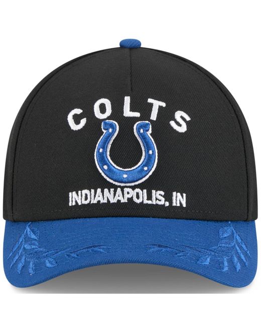 KTZ Blue Black/royal Indianapolis Colts 2025 Nfl Draft 9forty A-frame M-crown Adjustable Hat for men