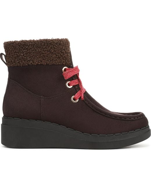 LifeStride Brown Devon Wedge Zip Short Boots