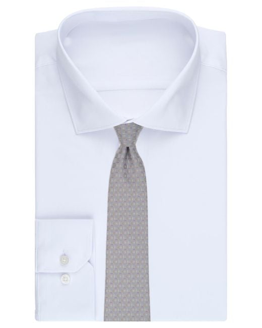 Perry Ellis Gray Geometric Pattern Tie for men