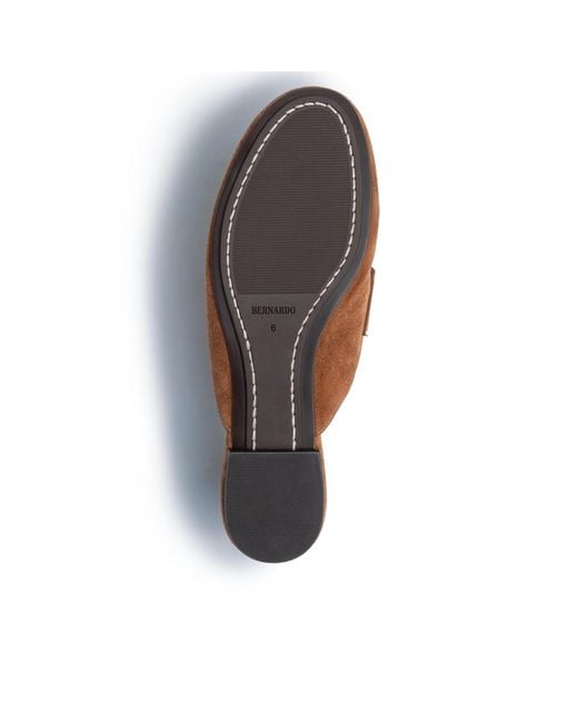 Bernardo Brown Loafer Mule