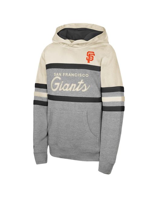 Mitchell & Ness Gray San Francisco Giants Head Coach Pullover Hoodie for men