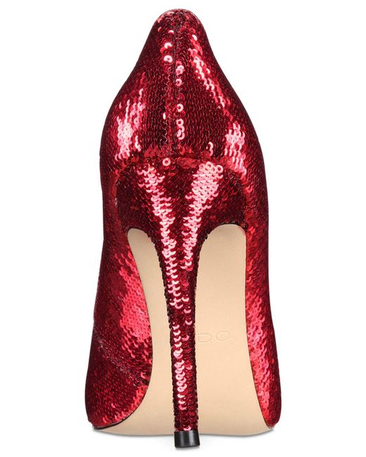 Sparkly Gold Red Sequins Wedding Shoes 2020 Rhinestone 9 cm Stiletto Heels  Pointed Toe Wedding Pumps