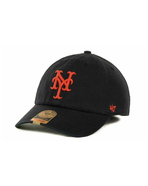 47 Brand Black New York Mets Mlb '47 Franchise Cap for men