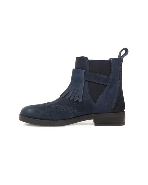 Celtic & Co. Blue Brogue Strap Chelsea Boot