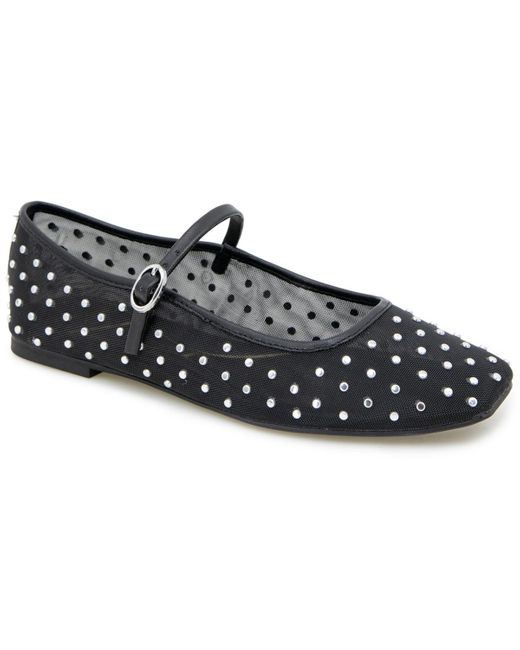 Kenneth Cole Black Jasper Mesh Mary Jane Ballet Flats