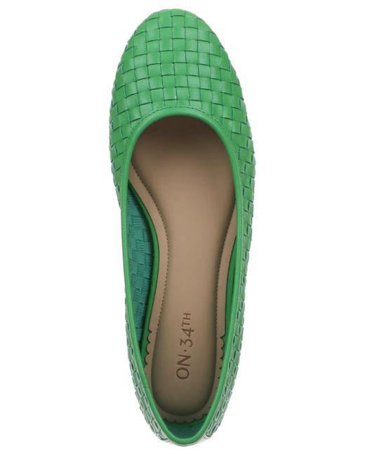 On 34th Green Friyaa Woven Ballet Flats