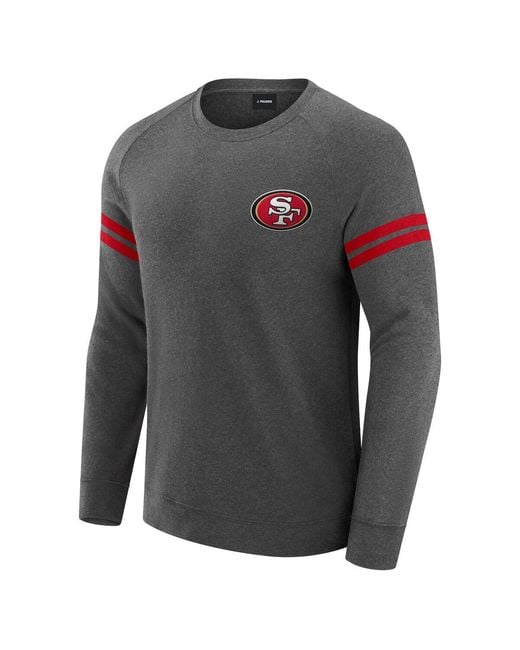 J. Palmer Gray San Francisco 49ers Players Lounge Raglan Tri-blend Sweatshirt for men