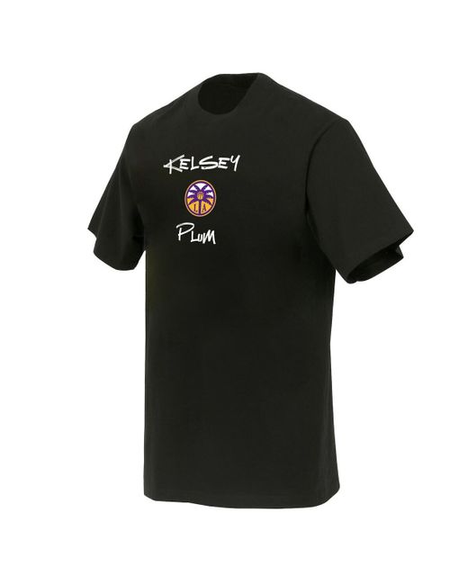 round21 Black And Kelsey Plum Los Angeles Sparks Boxy Signature Name Number T-shirt