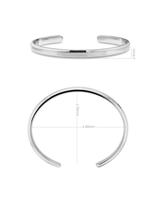 DEVATA White 5mm Cuff Bracelet