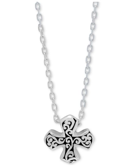 Lois Hill Filigree Maltese Cross Pendant Necklace in White | Lyst