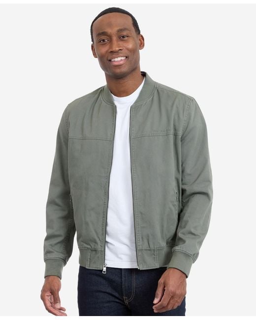 Tommy Hilfiger Gray Collared Bomber Jacket for men