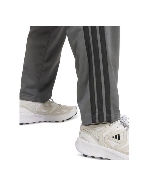 Adidas Gray 3-stripes Regular-fit Tricot Track Pants for men