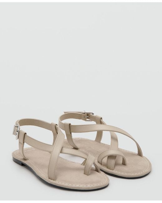 Mango White Straps Leather Als