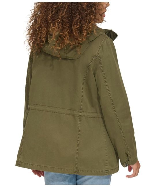 Levi's Green Lightweight Washed Cotton Military Jacket