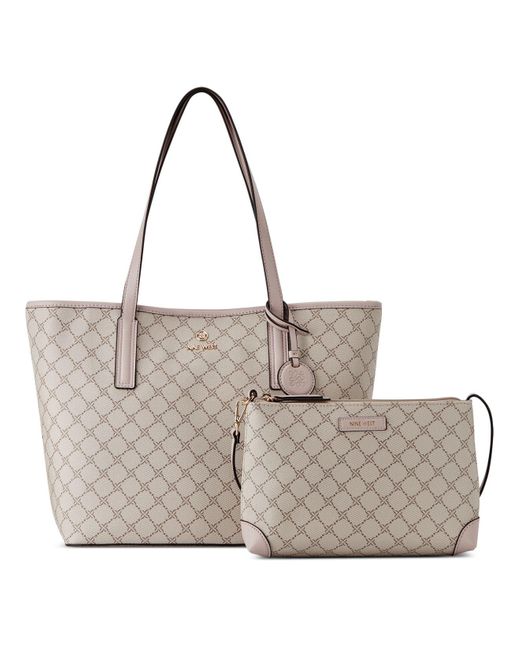 Nine West Delaine 2 In 1 Tote in Gray Lyst