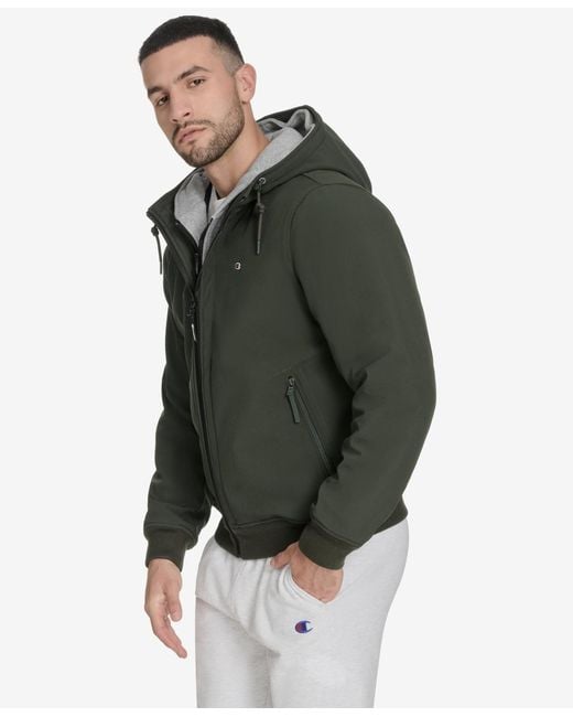 Champion Green Softshell Bomber Jacket for men