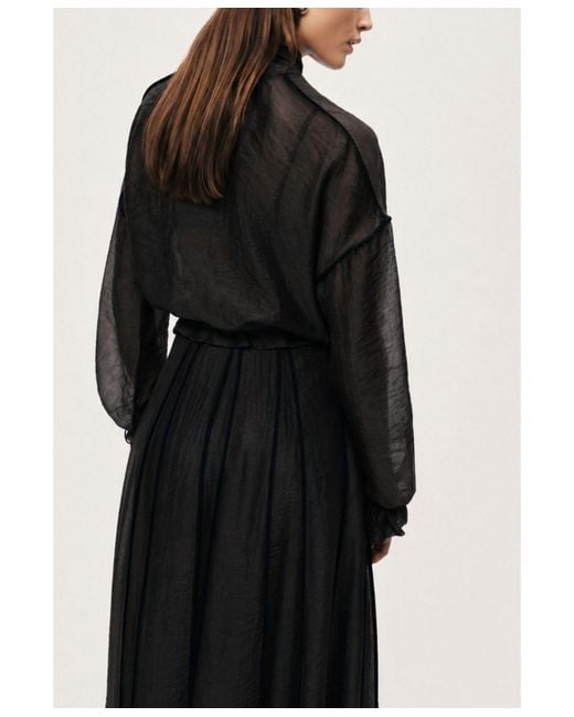 Nocturne Black Sheer Zip-front Jacket