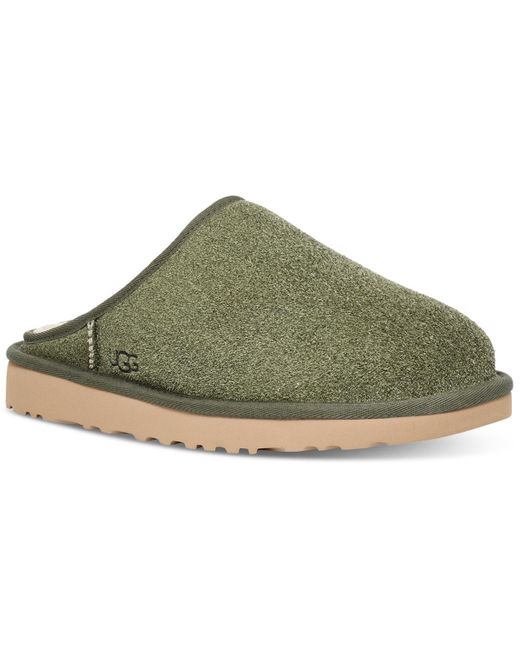 Ugg Green Classic Slip On shaggy Suede Slippers for men
