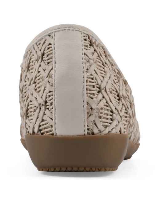 White Mountain Gray Cariann Ballet Round Toe Flats