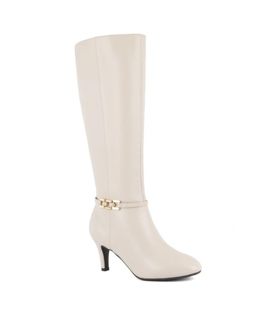 Jones New York Hanlee Knee High Dress Boots in White Lyst