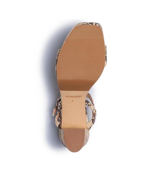 Bernardo Metallic Canto Platform Sandal